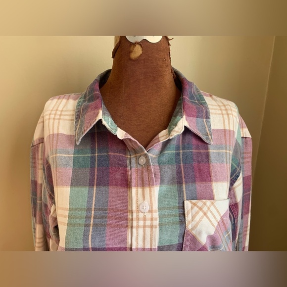 American eagle plaid casual button up shirt - Picture 2 of 8